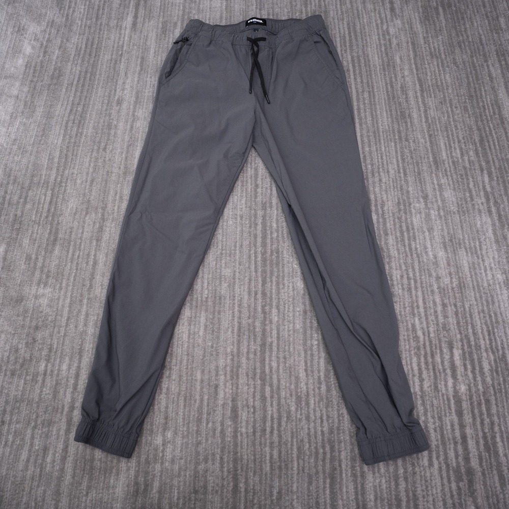 RSQ Cargo Jogger Pants Mens Medium Gray Excellent Slim Fit Drawstring Stretch